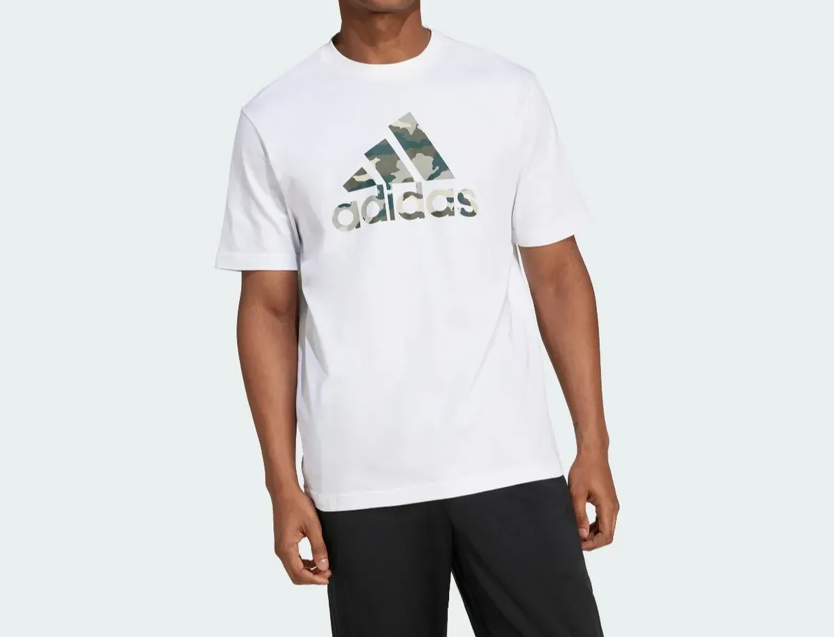 Remera Adidas Logo Camo Original – Blanca - Imagen 3